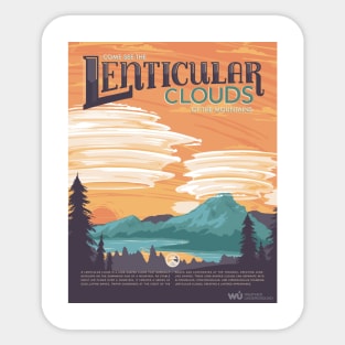 Lenticular Clouds // WUNDERGROUND Sticker